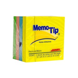 Cubo Mini Notas Adhesivas Pastel 5.1 x 5.1 cm Memo Tip