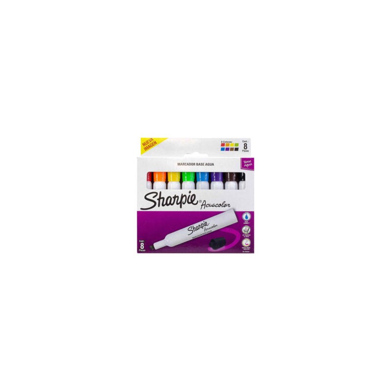 Marcador de Agua Acuacolor Sharpie c/8