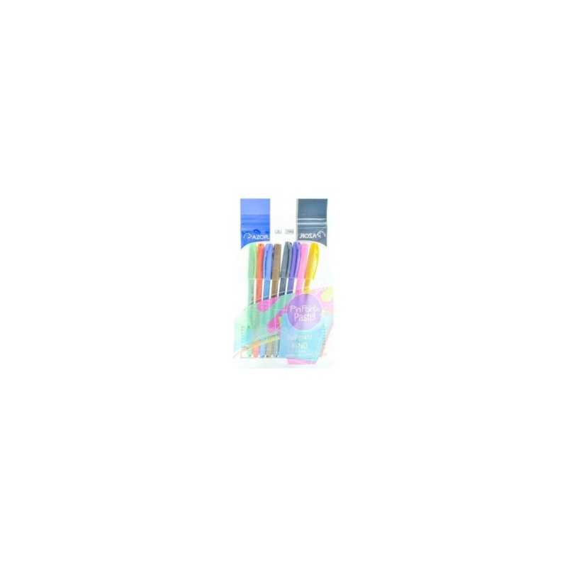 Bolígrafo Pin Point Pastel Punto de Aguja 0.7 mm c/8 Azor