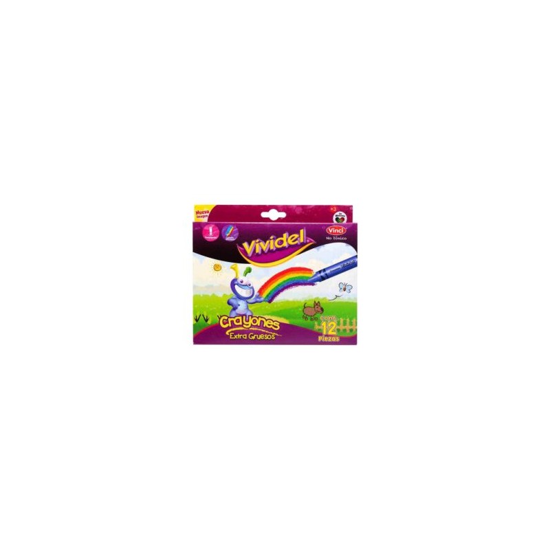 Crayones Extra Grueso Vividel c/12